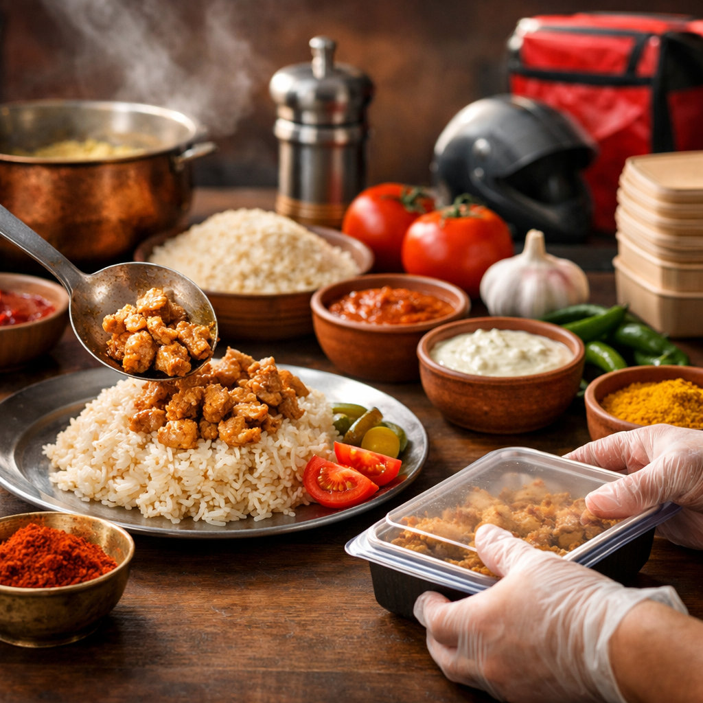 Redkit Gece Pilavcısı kurucuları Çağla Düşgün ve Doğan Toruneraslan tarafından 2024'te kurulan Adana'nın gece gastronomisi öncüsü paket servis pilavcısı